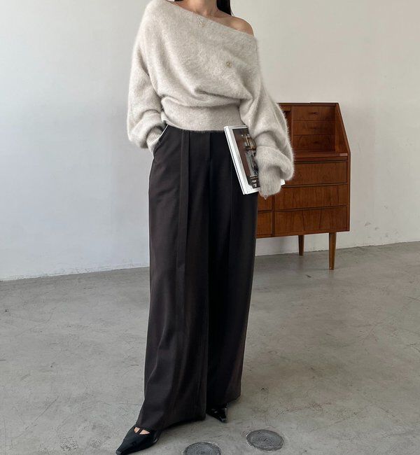  「【上質な着心地/全骨格細見え】〈C.L〉FOXカシミアドルマンニット」|ニット・セーター|