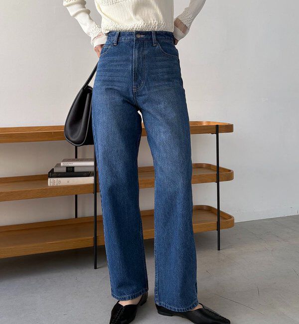  「【新色/人気アイテムがアップグレード】13ozハイウエストストレートデニム」|デニム|