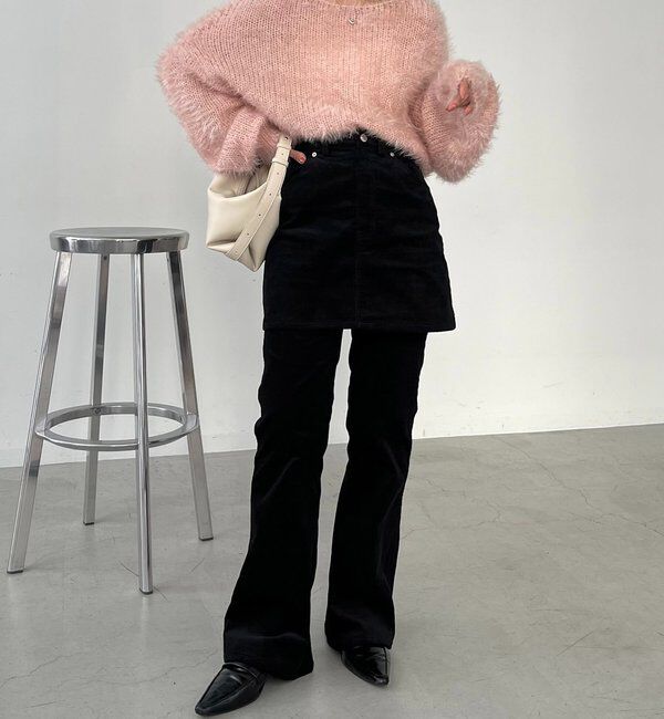  「【新色/レイヤード対応】コーデュロイフレアパンツ」|チノ|