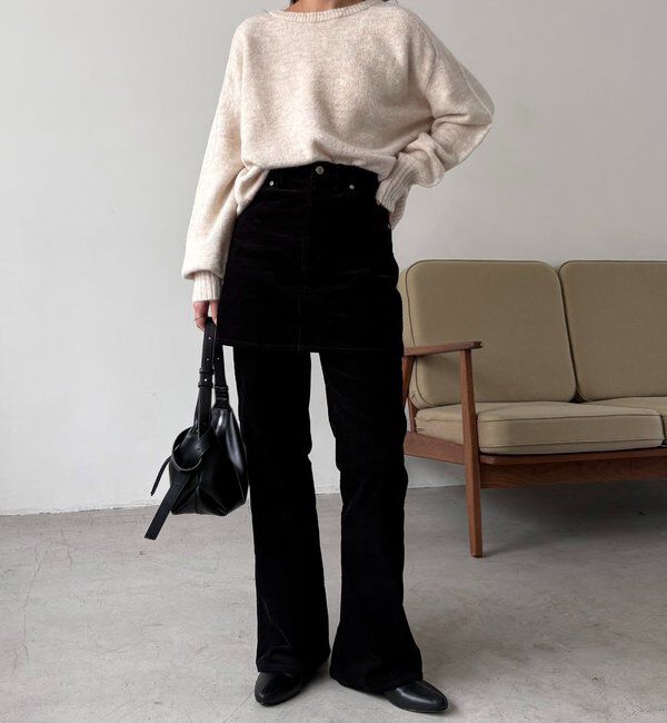  「【前後2WAY】もちふわ2WAYスキッパーニット」|ニット・セーター|