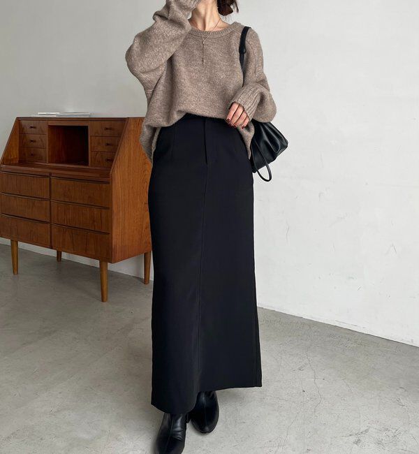  「【前後2WAY】もちふわ2WAYスキッパーニット」|ニット・セーター|