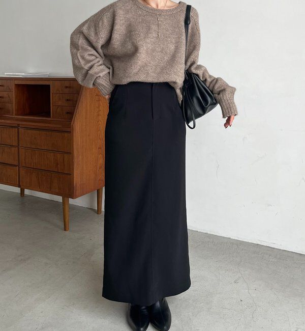  「【前後2WAY】もちふわ2WAYスキッパーニット」|ニット・セーター|