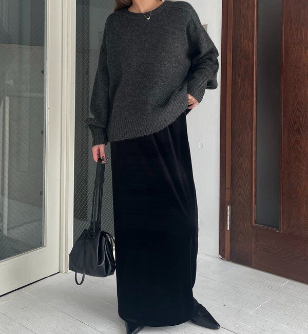  「【前後2WAY】もちふわ2WAYスキッパーニット」|ニット・セーター|