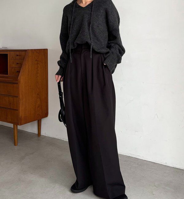  「【前後2WAY】もちふわ2WAYスキッパーニット」|ニット・セーター|