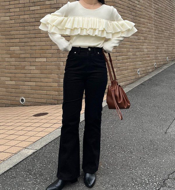  「【2WAYで着用可能】ベアフリルニット」|ニット・セーター|