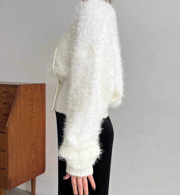  「フェザーラップカーディガン」|カーディガン|