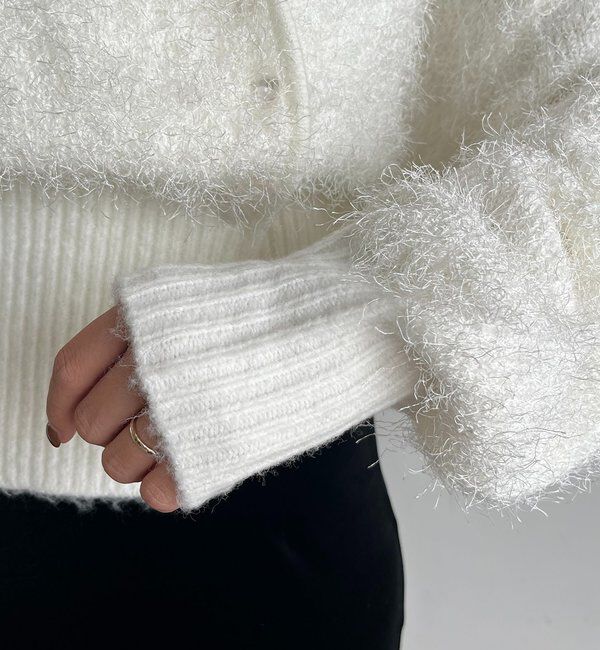  「フェザーラップカーディガン」|カーディガン|