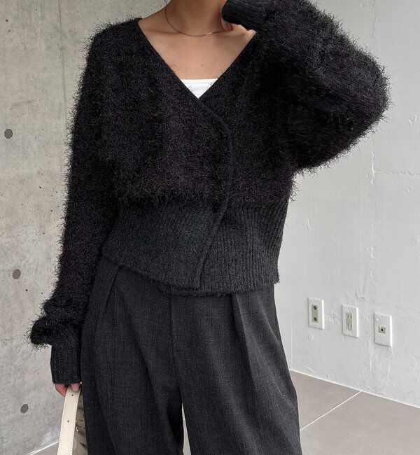  「フェザーラップカーディガン」|カーディガン|