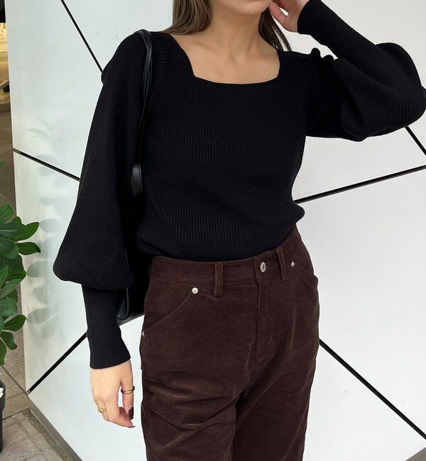  「スクエアパフニット」|ニット・セーター|