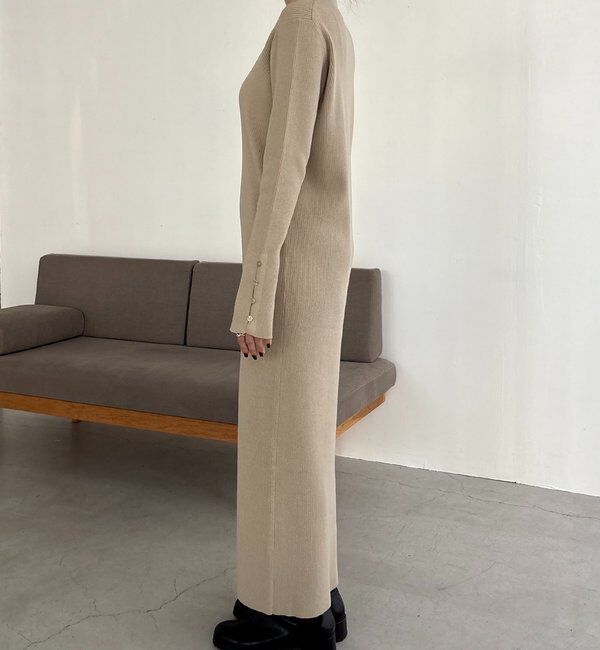  「【低身長サイズあり】襟ニットワンピース」|ワンピース|