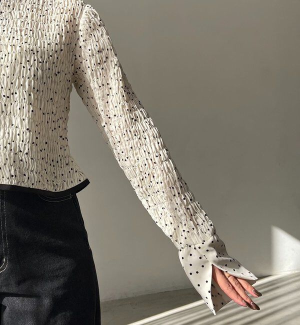  「ドットシャーリングブラウス」|シャツ・ブラウス|