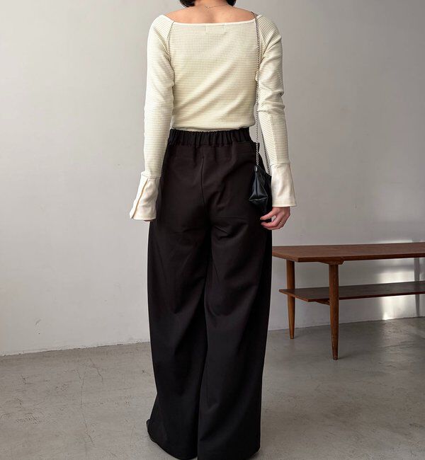 「【低身長サイズあり】ギャザーフリルパンツ」|チノ|