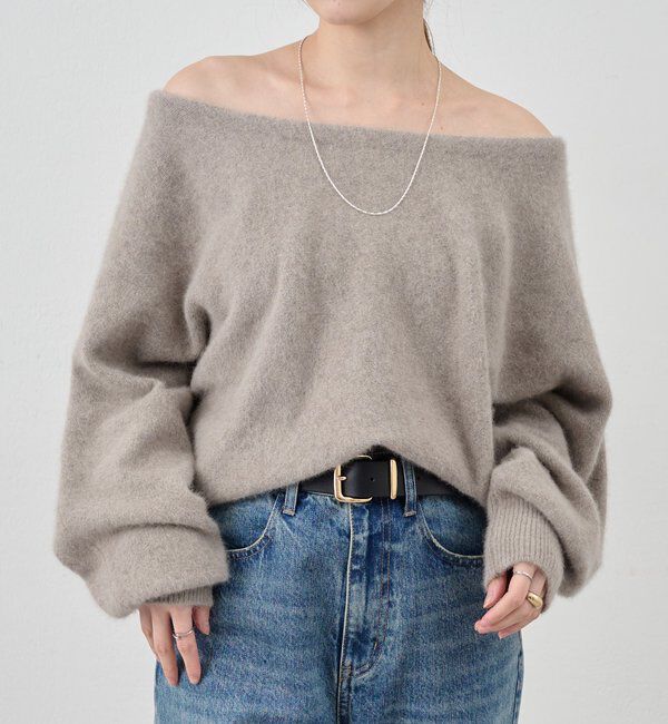  「ファーウールオフショルニット」|ニット・セーター|