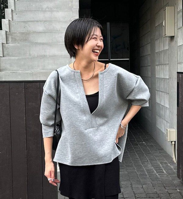  「【インフルエンサー＠tsuru00コラボ】スキッパーポンチプルオーバー」|ニット・セーター|