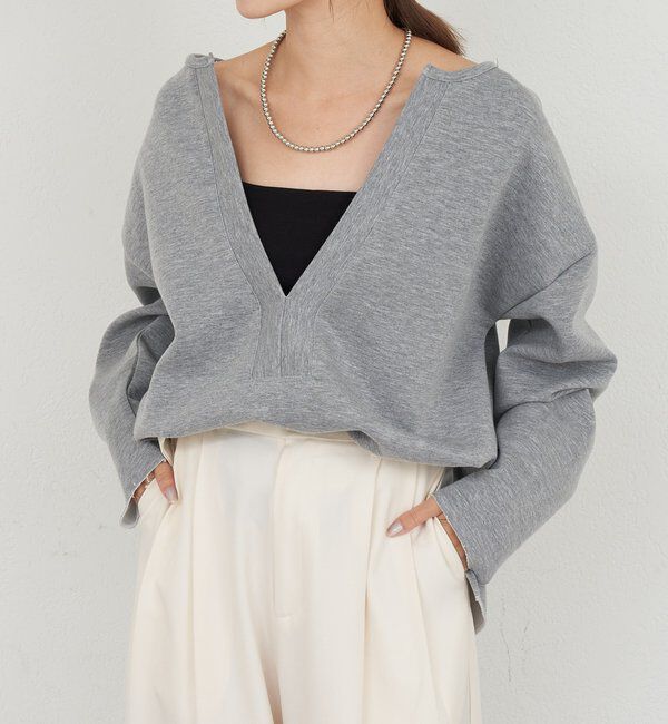  「【インフルエンサー＠tsuru00コラボ】スキッパーポンチプルオーバー」|ニット・セーター|