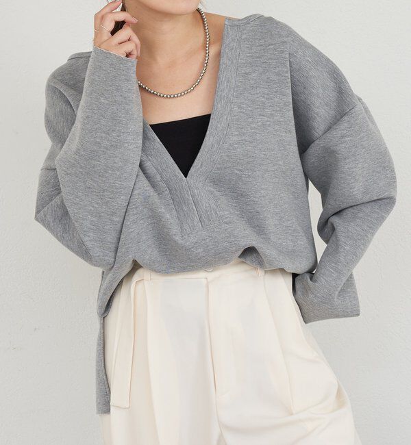  「【インフルエンサー＠tsuru00コラボ】スキッパーポンチプルオーバー」|ニット・セーター|