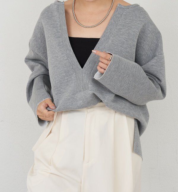  「【インフルエンサー＠tsuru00コラボ】スキッパーポンチプルオーバー」|ニット・セーター|