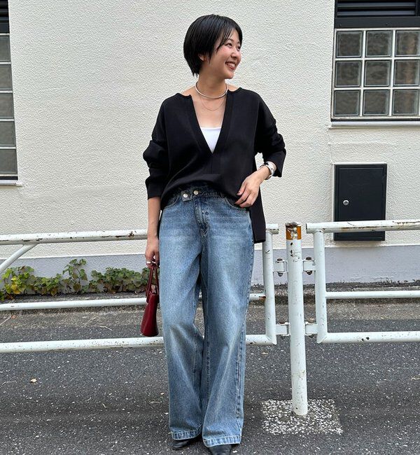  「【インフルエンサー＠tsuru00コラボ】スキッパーポンチプルオーバー」|ニット・セーター|