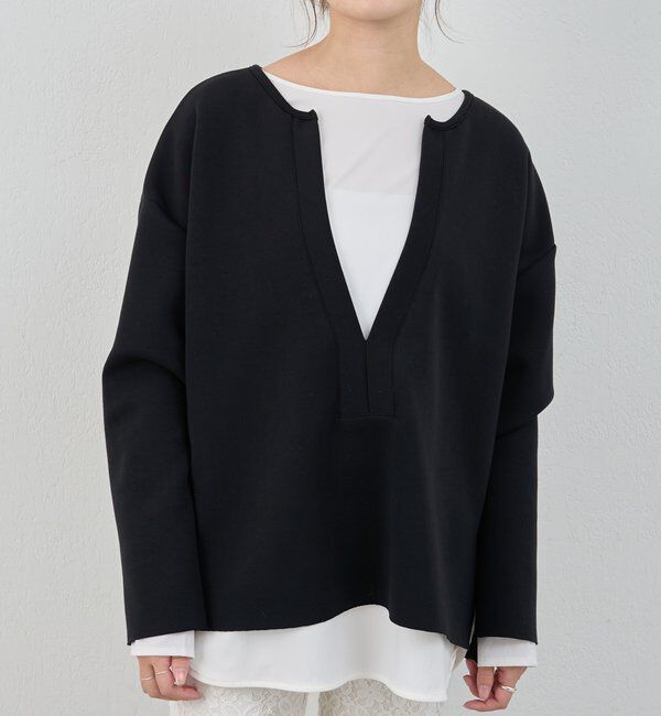  「【インフルエンサー＠tsuru00コラボ】スキッパーポンチプルオーバー」|ニット・セーター|