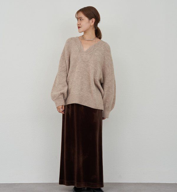  「【@kanako_ikiコラボカラー】【全骨格キレイ見え】ウェーブネックニット」|ニット・セーター|