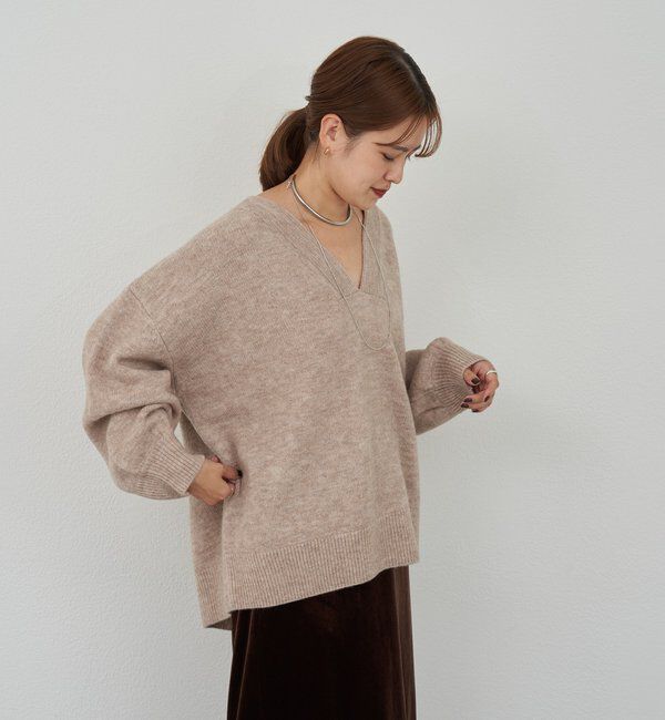  「【@kanako_ikiコラボカラー】【全骨格キレイ見え】ウェーブネックニット」|ニット・セーター|