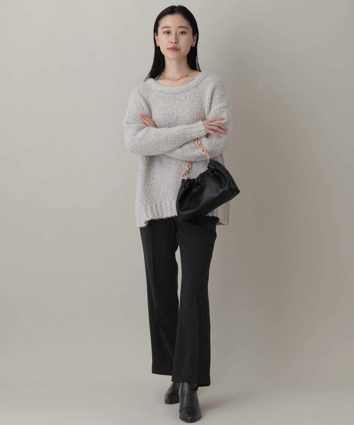 A part by 「サテンセミフレアパンツ」|スラックス|