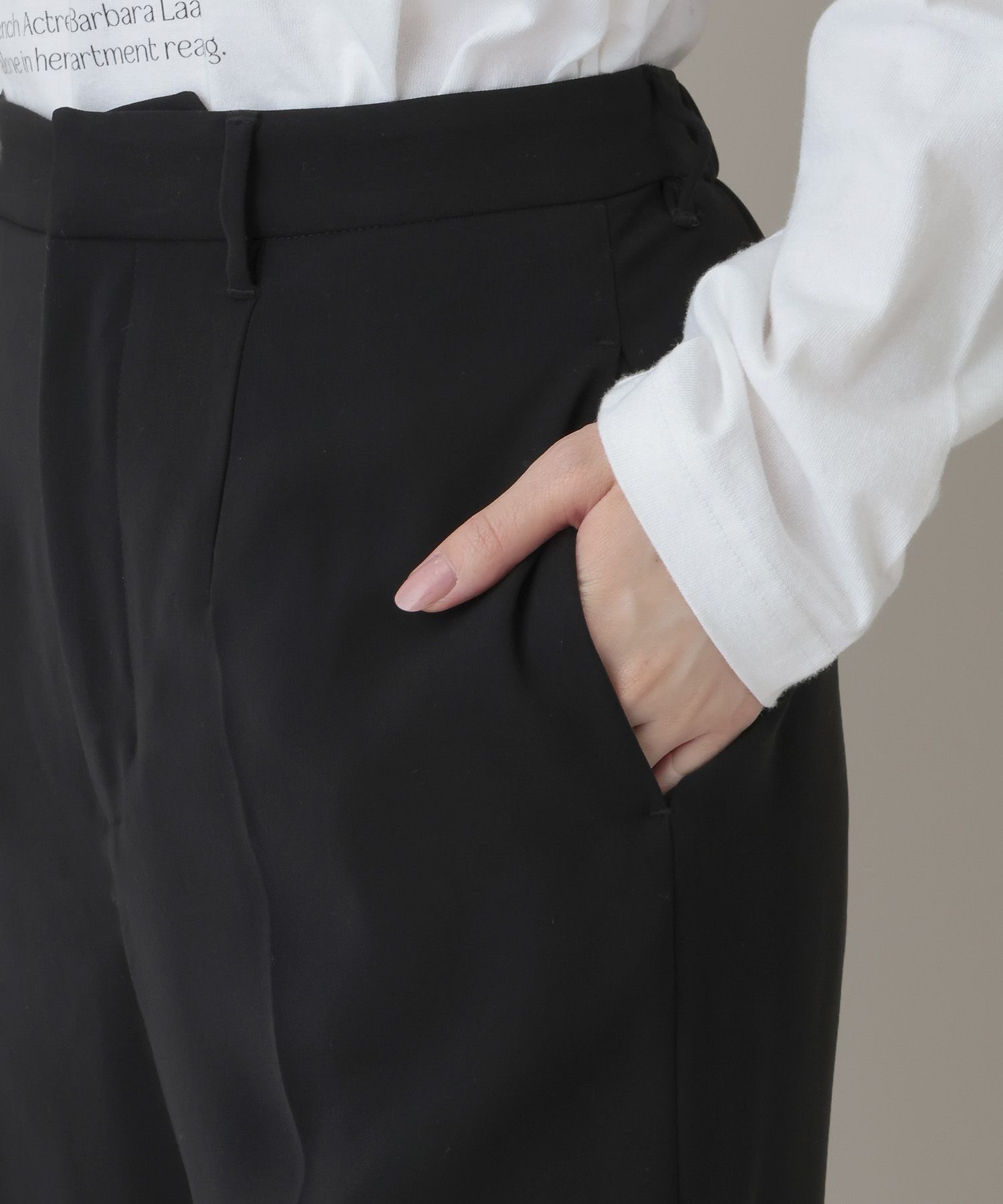 A part by 「サテンセミフレアパンツ」|スラックス|