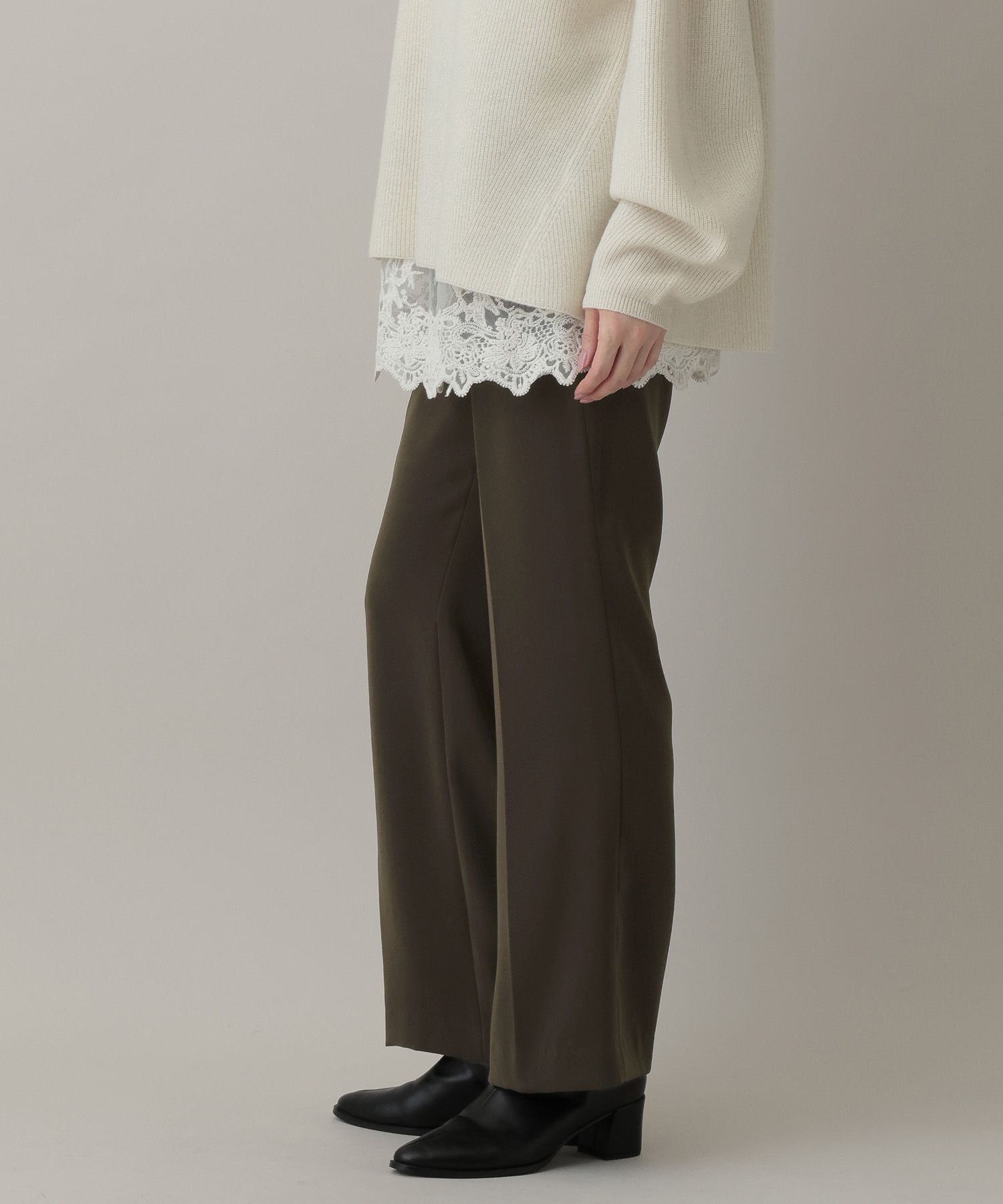 A part by 「サテンセミフレアパンツ」|スラックス|