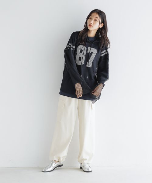 LOWRYS FARM「ルーズポケットワイドパンツ」|チノ|