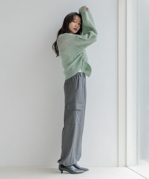 LOWRYS FARM「ルーズポケットワイドパンツ」|チノ|