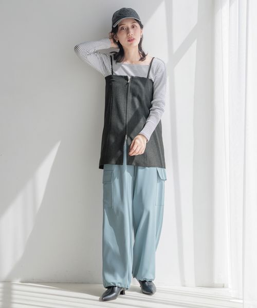 LOWRYS FARM「ルーズポケットワイドパンツ」|チノ|