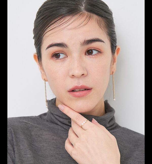 collex「【dignif】【金属アレルギー対応】パールチェーンリング」|リング|