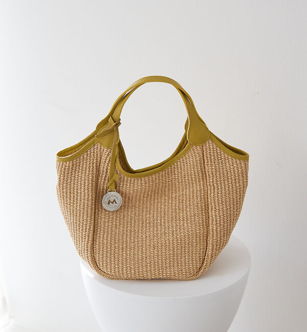 collex「【MARCO MASI】別注 レザーハンドル ラフィア 2WAYトートバッグ M」|トートバッグ|ベージュ