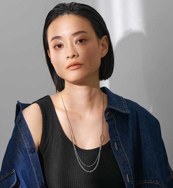 collex「【dignif】【金属アレルギー対応】ミックスチェーンポイントネックレス」|ネックレス|