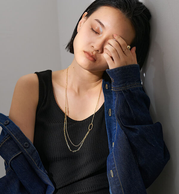 collex「【dignif】【金属アレルギー対応】ミックスチェーンポイントネックレス」|ネックレス|