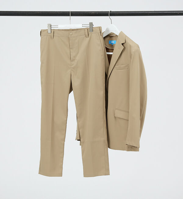 ABAHOUSE「【WWS / セットアップ対応】Bizアンクル パンツ」|スラックス|ベージュ