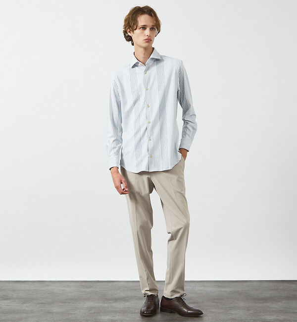 ABAHOUSE「【FLEX SHIRTS】360&deg;ストレッチ パッチワークストライプシャツ /」|シャツ・ブラウス|