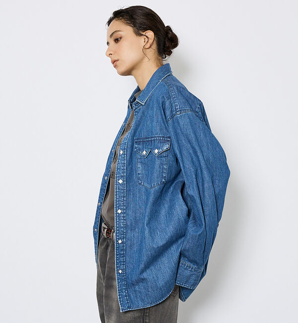 ABAHOUSE「【JOHNBULL/ ジョンブル】ウェスタンデニムシャツ/ダンガリーシャツ」|シャツ・ブラウス|