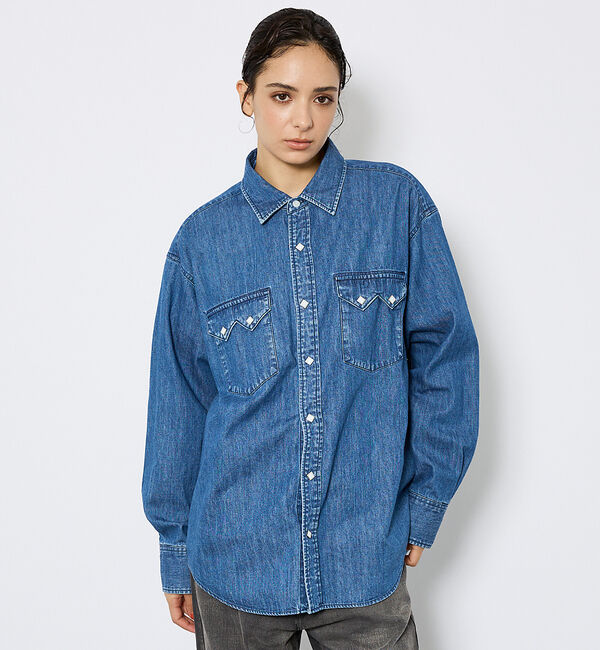 ABAHOUSE「【JOHNBULL/ ジョンブル】ウェスタンデニムシャツ/ダンガリーシャツ」|シャツ・ブラウス|