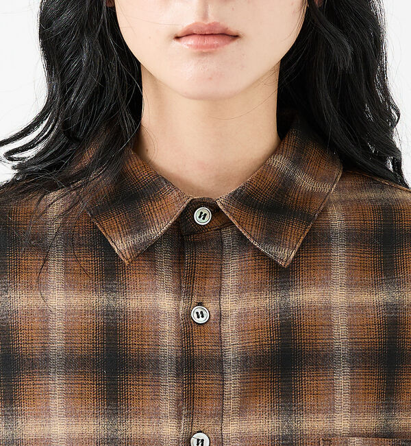 ABAHOUSE「【Revo.レボ】 オンブレーチェックシャツ/ルーズフィット /セットアップ/ユ」|シャツ・ブラウス|