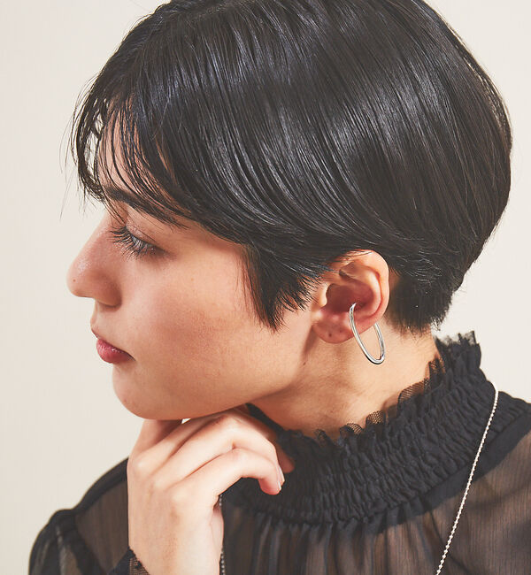 Rouge vif「【MARIHA】lnnocent Light オーバルイヤーカフS」|イヤリング|シルバー