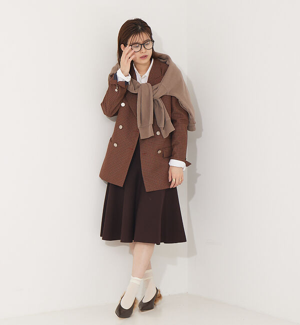 Rouge vif「チェックダブルジャケット」|テーラードジャケット|