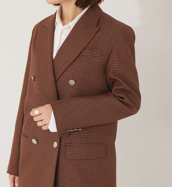 Rouge vif「チェックダブルジャケット」|テーラードジャケット|