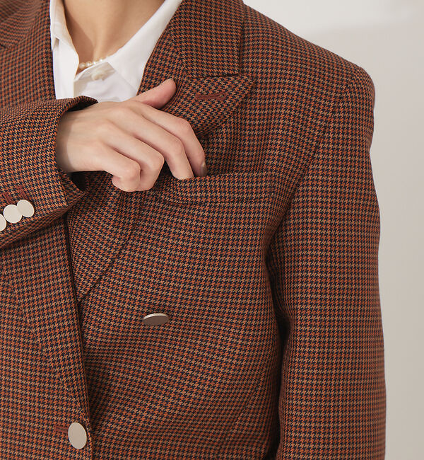 Rouge vif「チェックダブルジャケット」|テーラードジャケット|