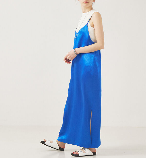 Rouge vif「アセテートキャミワンピース」|ワンピース|ブルー