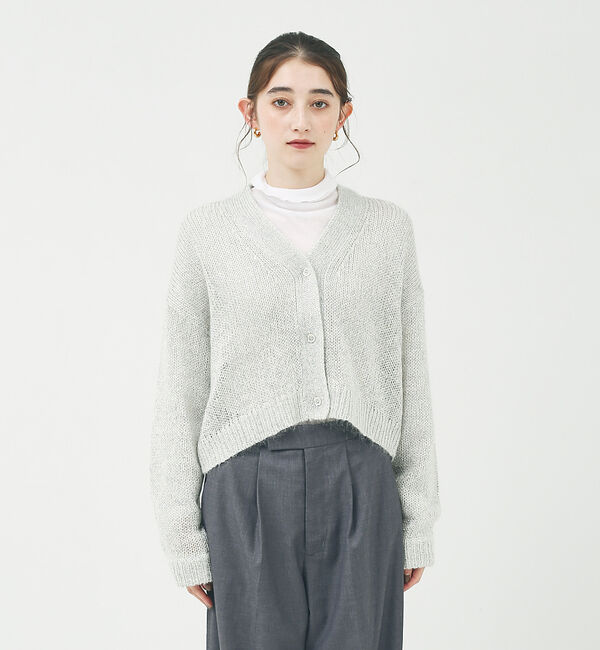 Rouge vif「ラメ&times;モヘアニット カーディガン」|カーディガン|