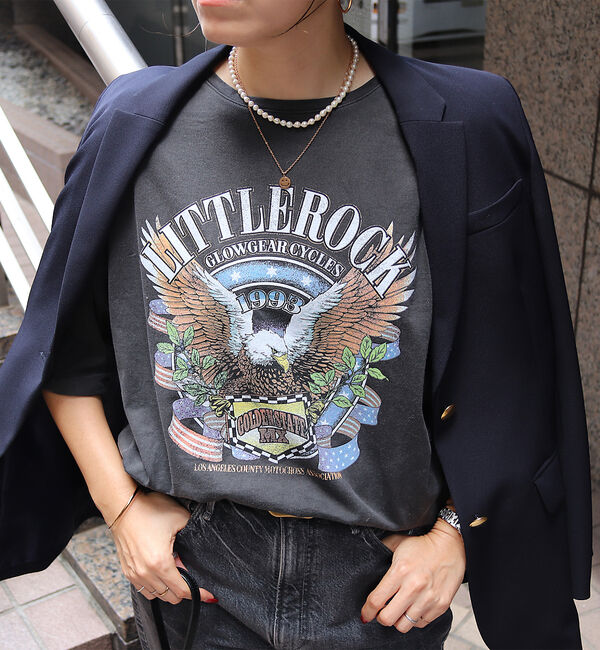 Rouge vif「【MICA&DEAL&times;GOOD ROCK SPEED】ロックT / 5分袖 /」|Tシャツ・カットソー|ブラック系その他1