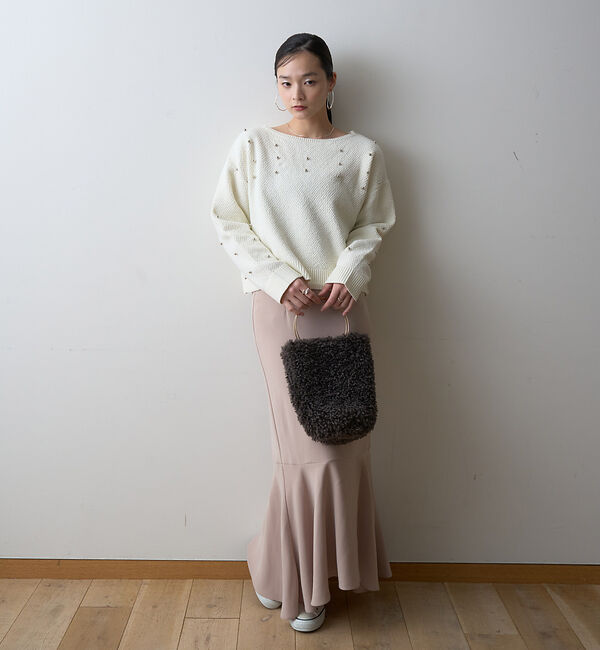 Rouge vif「【一部店舗限定】ビジューニットプルオーバー」|ニット・セーター|