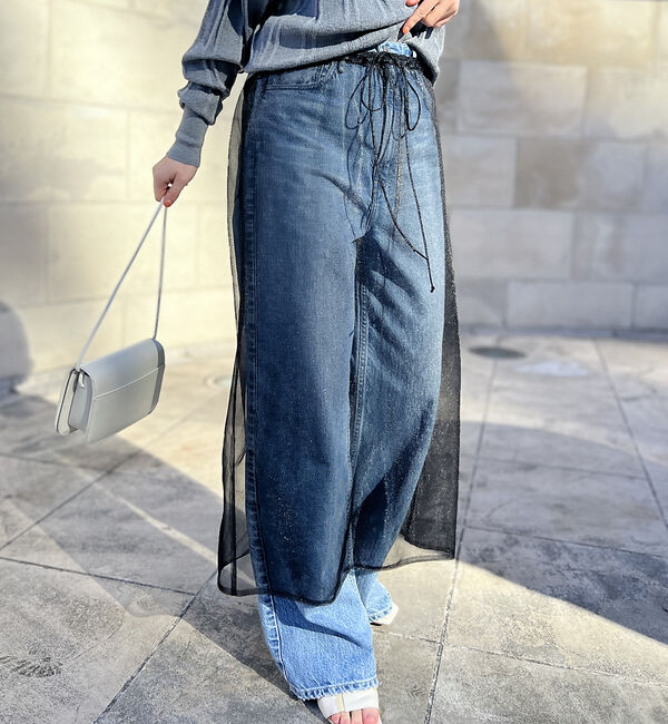 Rouge vif「トリコットロングスカート」|スカート|ブラック