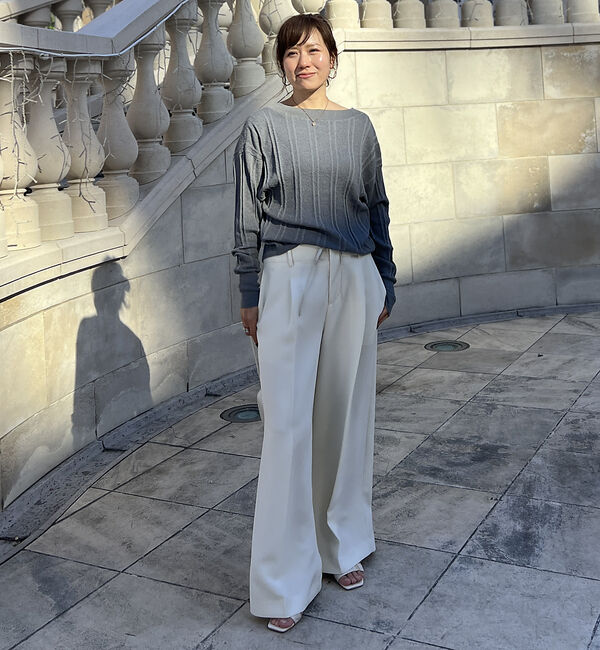 Rouge vif「ブロードリボン二重織レイヤードタックパンツ」|その他|